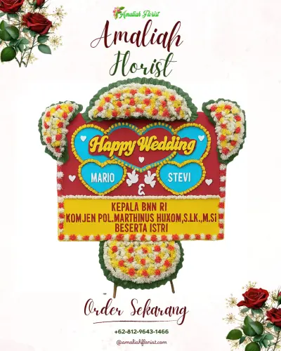 Karangan Papan Bunga Pernikahan di Kedung Jaya